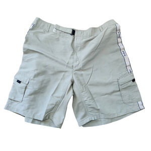 Columbia PFG Performance Fishing Gear Khaki Green Shorts Mens Size Large